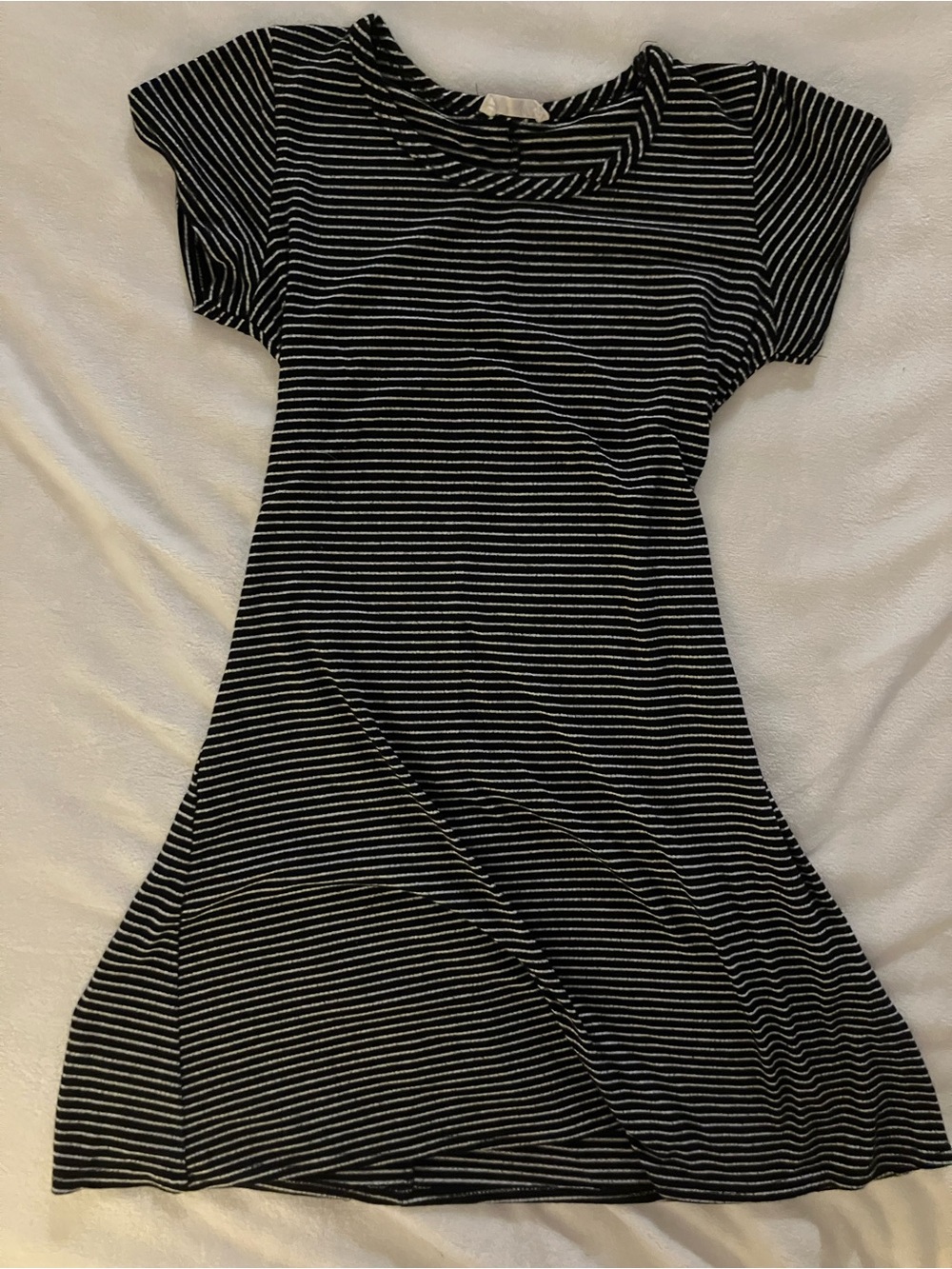 Olivia Rae Black and White Striped Mini Dress
